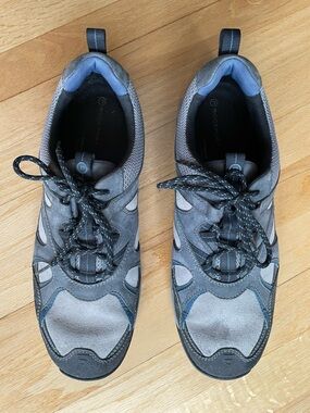 Rockport XCS Men's Grey Leather Outdoor Walking Trail Sneakers #K54284 11-1/2M